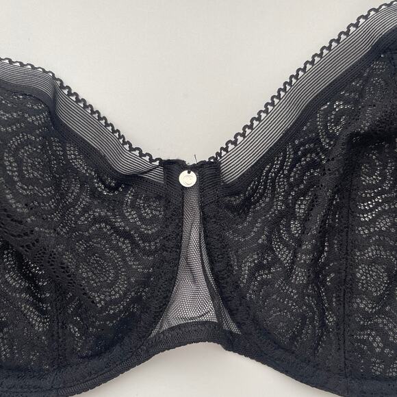 NWT Chantelle C Jolie Lace Demi Underwire Bra Black 34F - Picture 7 of 11